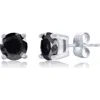 Blackjack 7mm Round Cubic Zirconia Stud Earrings