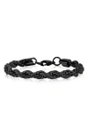 Blackjack 8mm Rope Chain Bracelet In Black