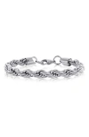 Blackjack 8mm Rope Chain Bracelet In Metallic