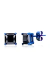 Blackjack 8mm Square Cubic Zirconia Stud Earrings