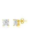 Blackjack 8mm Square Cubic Zirconia Stud Earrings