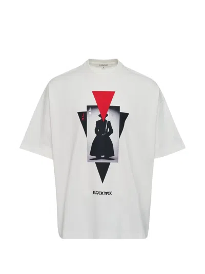 Blackjack Ace Logo-detail T-shirt In White