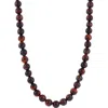 Blackjack Beaded Necklace In Red Tiger Eye