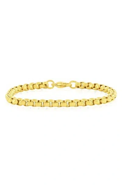 Blackjack Box Chain Bracelet In Gold
