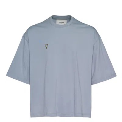 Blackjack Boxy Tee In Cotton Jersey In Blue