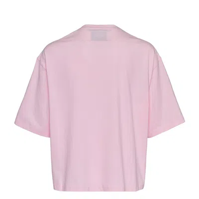 Blackjack Boxy Tee In Cotton Jersey In Pink