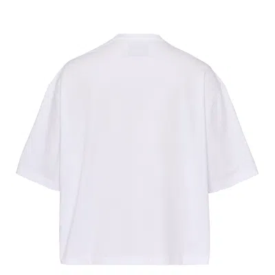 Blackjack Boxy Tee In Cotton Jersey In White