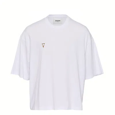 Blackjack Boxy Tee In Cotton Jersey In White