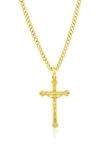 Blackjack Cross Pendant Necklace