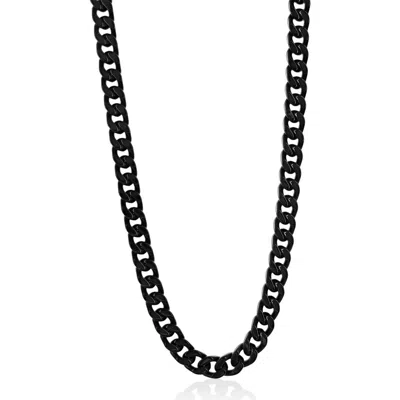Blackjack Cuban Chain Necklace In Black