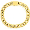 Blackjack Cuban Link Bracelet In Gold