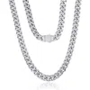 Blackjack Cubic Zirconia Lock Cuban Chain Necklace