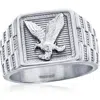 Blackjack Eagle Signet Ring In Silver