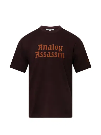 Blackjack Embroidered Logo-patch T-shirt In Brown