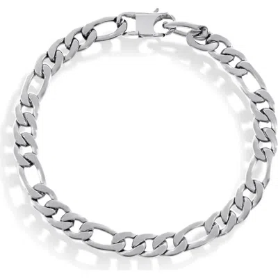 Blackjack Figaro Chain Bracelet In Metallic