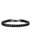 Blackjack Franco Chain Bracelet In Black