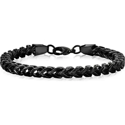 Blackjack Franco Chain Bracelet In Black