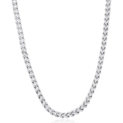 Blackjack Franco Chain Necklace In Silver