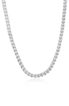 Blackjack Franco Wheat Chain Necklace In Silver
