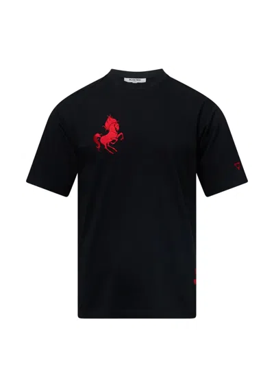 Blackjack Horse-motif T-shirt In Black