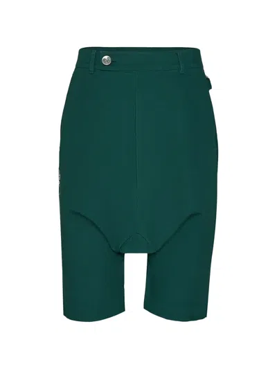 Blackjack Katana Drop-crotch Side-strap Shorts In Green