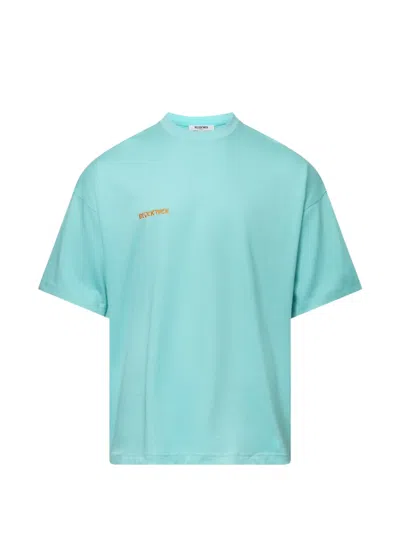 Blackjack Logo-embroidered Oversized T-shirt In Blue