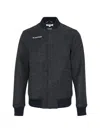 Blackjack Logo-embroidered Varsity Jacket In Gray