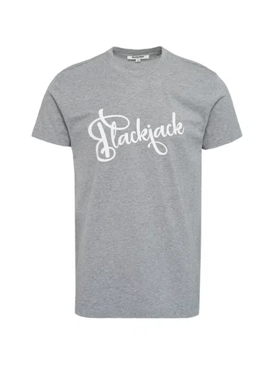 Blackjack Logo-print Cotton T-shirt In Grey