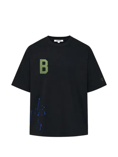 Blackjack Logo-print Embroidered T-shirt In Blue