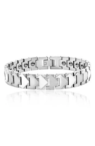 Blackjack Magnetic Chain Link Bracelet In Silver