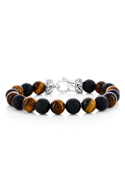Blackjack Onyx & Tiger's Eye Beaded Bracelet