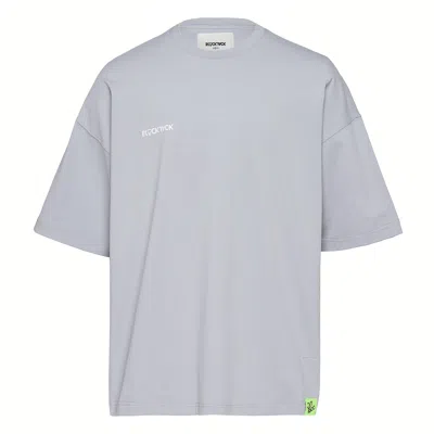 Blackjack Oversized Tee In Combed Cotton In Gray