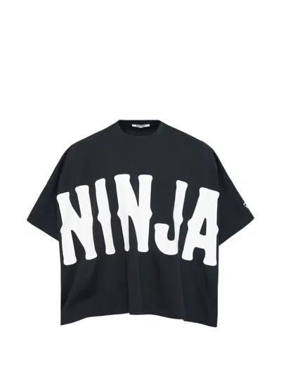 Blackjack Print-detail T-shirt In Black