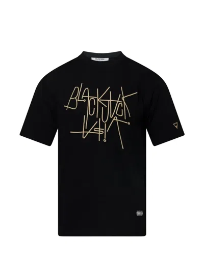 Blackjack Print T-shirt In Black