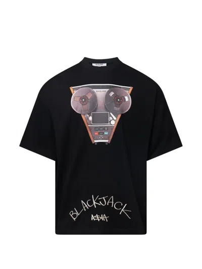 Blackjack Recorder Graphic-print T-shirt In Black