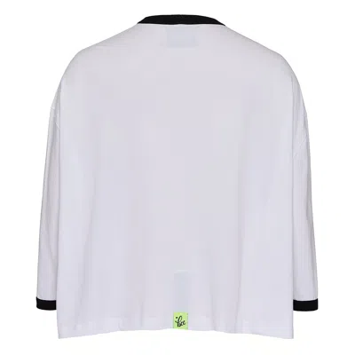 Blackjack Ringer Tee In Cotton Jersey In White