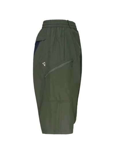 Blackjack Rookie Panelled Cargo Shorts In Green