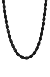 Blackjack Rope Chain Necklace In Black