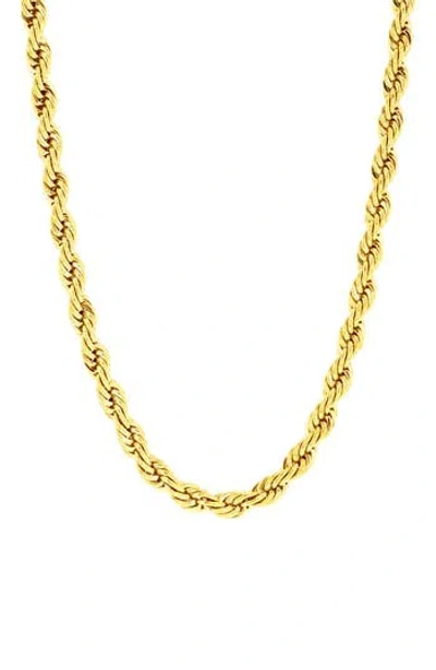 Blackjack Rope Chain Necklace In Gold