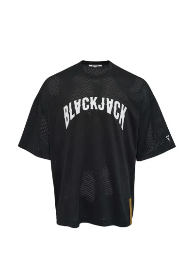 Blackjack Round-neck T-shirt In Black