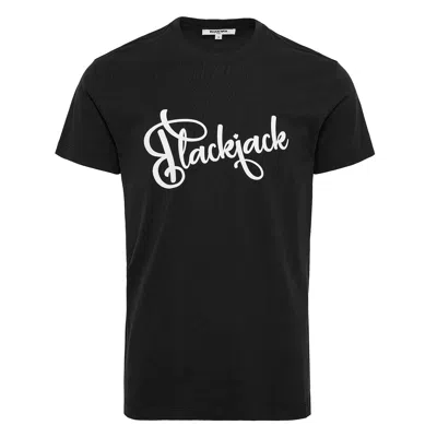 Blackjack Rubber Print Disney Logo T-shirt In Black