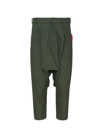 Blackjack Slacker Drop-crotch Trousers In Green