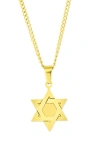 Blackjack Star Of David Pendant Necklace In Gold