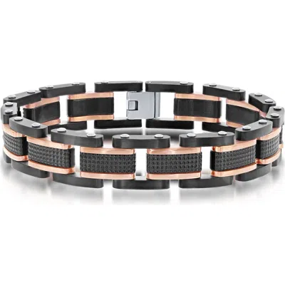 Blackjack Textured Link Bracelet In Black/chocolate