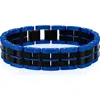 Blackjack Two-tone Stripe Stainless Steel Bracelet