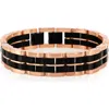 Blackjack Two-tone Stripe Stainless Steel Bracelet