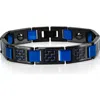 Blackjack Two-tone Tungsten & Carbon Fiber Link Bracelet
