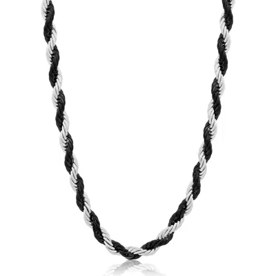 Blackjack Two-tone Rope Chain Necklace