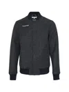 Blackjack Logo-embroidered Varsity Jacket In Black