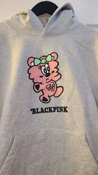 Pre-owned Black Pink X Verdy Born Pink Tour Gray Sweatshirt Hoodie Exclusive Medium